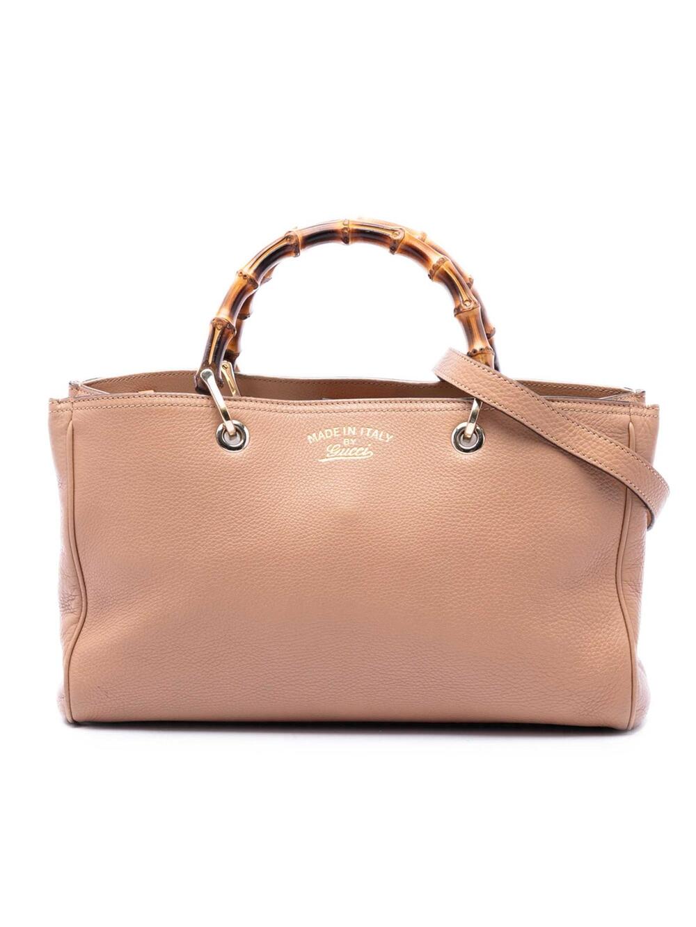 Gucci Medium Calfskin Bamboo Shopper #362569G66B